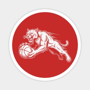 cougar with  basketball Magnet